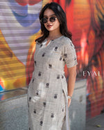 Premium Linen Cotton Printed Kurti & Pant Set