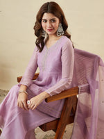 Premium Embroidered Crunchy Silk Peplum Kurti & Palazzo Set