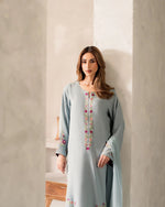 Premium Magenta Purple Embroidered Chanderi Silk Suit Set with Chinnon Dupatta