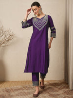 Premium Embroidered Roman Silk Suit Set with Scalloped Dupatta