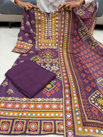 Designer Pure Burbary Silk Embroidered Suit Set with Chanderi Dupatta