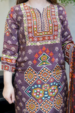 Designer Pure Burbary Silk Embroidered Suit Set with Chanderi Dupatta